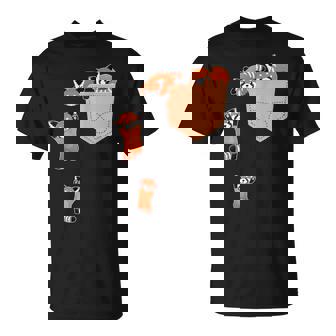 私のポケットファニーで家族のレッドパンダ Tシャツ - Kawaiitshirt