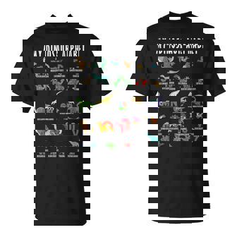 私の恐竜アルファベット爬虫類恐竜化石職業趣味 Tシャツ - Kawaiitshirt