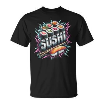 稲妻と閃光の寿司ティー 日本料理 Tシャツ - Kawaiitshirt
