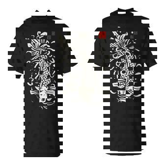 穏やかな鯉 日本禅芸術 平和な水庭鯉 Tシャツ - Kawaiitshirt