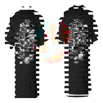 第二次世界大戦 爆撃機 葉巻 喫煙 ピンナップガール Tシャツ - Kawaiitshirt