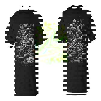 節足動物崇拝者 謎めいたカマキリ 水彩インク Tシャツ - Kawaiitshirt