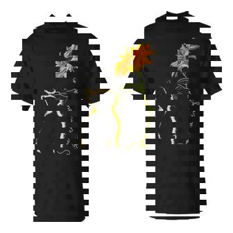 素敵な黄色い猫のひまわり Tシャツ - Kawaiitshirt