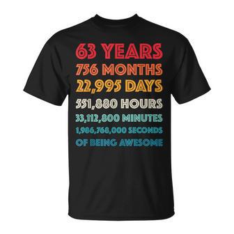 素晴らしい63歳の誕生日プレゼント 面白い レトロ 63歳の誕生日 Tシャツ - Kawaiitshirt