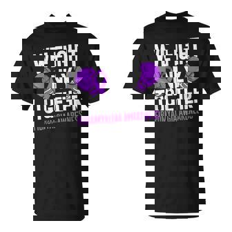 線維筋痛症啓発 パープルリボン We Fightonly Together Tシャツ - Kawaiitshirt
