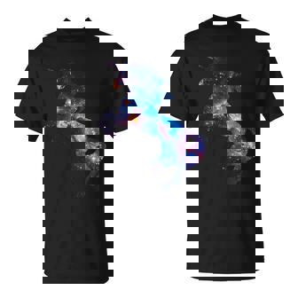 美的シルエット 夢のような宇宙 銀河 ユニコーン Tシャツ - Kawaiitshirt