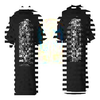 聖ミカエル大天使 – 聖なるステンドグラス – キリスト教 Tシャツ - Kawaiitshirt