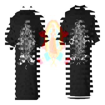 聖母マリア メキシコ国旗 聖母マリア グアダルーペ Tシャツ - Kawaiitshirt