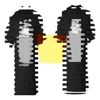 胸ポケットにハムスター Tシャツ - Kawaiitshirt