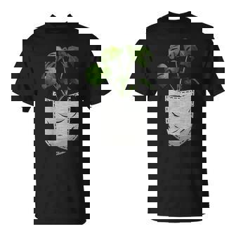 胸ポケットにモンステラ Tシャツ - Kawaiitshirt