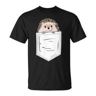 胸ポケットに入ったハリネズミ 衣類 ハリネズミ ギフト Tシャツ - Kawaiitshirt