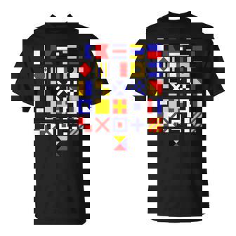 航海旗 アルファベット 国際海上信号旗 Tシャツ - Kawaiitshirt