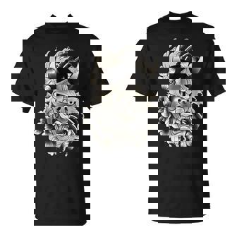 般若マスク 日本語 タトゥー フラッシュ Tシャツ - Kawaiitshirt