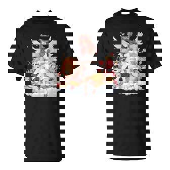 花に囲まれたライオンの天使 美しい天使 Tシャツ - Kawaiitshirt