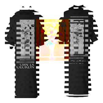 花瓶 オディロン・ルドン 絵画 シンボリズム 花ase Flowers Odilon Redonymbolism Tシャツ - Kawaiitshirt