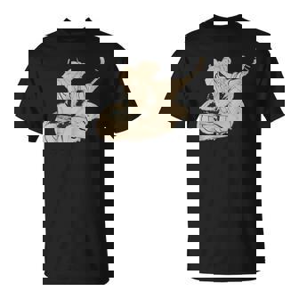 葛飾北斎作 三味線と座る女 Tシャツ - Kawaiitshirt