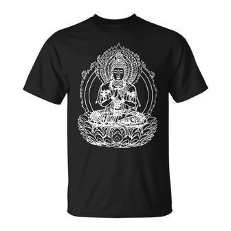 蓮の花の仏像 菩薩 仏教 宗教 Tシャツ - Kawaiitshirt
