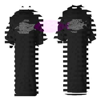 複雑なピンクの魚のイラスト 葉の付いた芸術的なデザイン Tシャツ - Kawaiitshirt