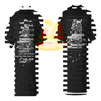 豆しば バスケットボール 豆柴 可愛い おしゃれ 面白い 動物 スポーツ 英字 ハンバーガー 犬 日本犬 柴犬 Tシャツ - Kawaiitshirt