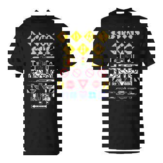 道路標識、警告標識 Tシャツ - Kawaiitshirt