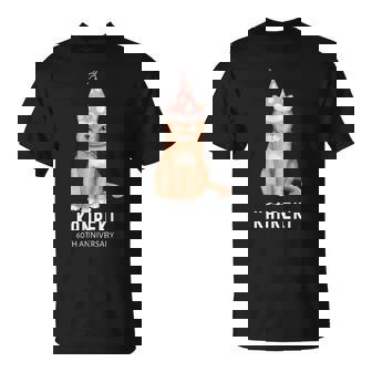 還暦祝い 猫好き 男性 女性 還暦 お祝い 60歳 かわいい ねこ おしゃれ 猫 赤色 Tシャツ - Kawaiitshirt