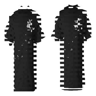 野生動物 足跡 水陸両用 カエル 熱帯雨林 カエル Tシャツ - Kawaiitshirt