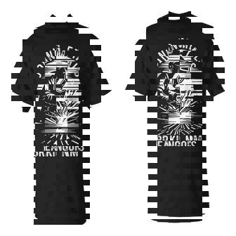 金属の接合 常識を打ち破る 溶接工 仕事 溶接 Tシャツ - Kawaiitshirt