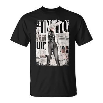 雑誌の表紙ヴィンテージガールバニーコラージュセクシーモデルピンナップ Tシャツ - Kawaiitshirt