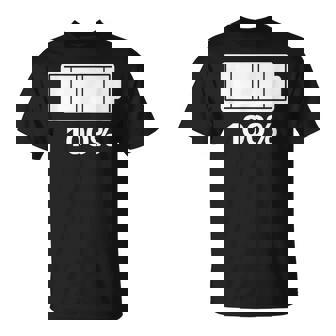 電池【100】バッテリー おもしろ 面白い ギャグ ネタ ウケ狙い 笑える ユーモア お笑い 個性的な Tシャツ - Kawaiitshirt