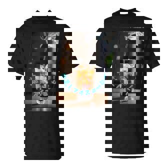 おもしろ 面白い コーヒー アイスコーヒー おもしろい 水 氷 グラス Tシャツ - Kawaiitshirt