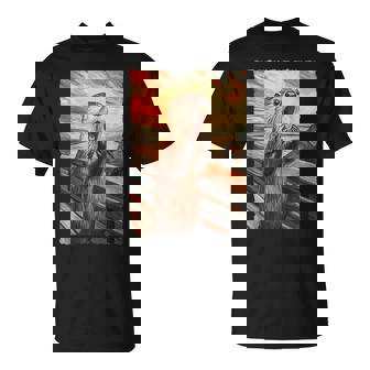 面白い レトロ ムンク 悲鳴 芸術的 絵画 パロディ カワウソ 恋人 Tシャツ - Kawaiitshirt