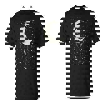 面白い 月 アート メンズ レディース キッズ 銀河 夜空 月 Tシャツ - Kawaiitshirt