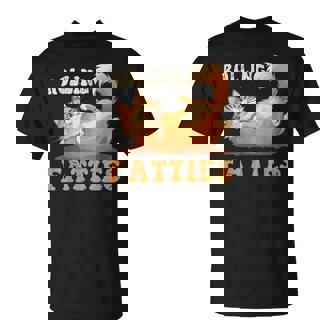 面白い 猫 ローリング ファティ 男女兼用 猫 Tシャツ - Kawaiitshirt