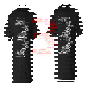 面白い3歳の幼児消防士キッズ消防車3位 Tシャツ - Kawaiitshirt
