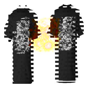 面白いtシャツ ダックスフンド ひまわり わんこ メンズ グッズ かわいい おもしろ 面白い 服 ネタ Tシャツ - Kawaiitshirt