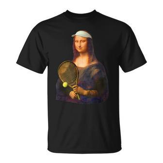 面白いtシャツ テニス モナリザ おもしろ 服 ネタ メンズ テニス部 おもしろグッズ 大人 子供 Tシャツ - Kawaiitshirt