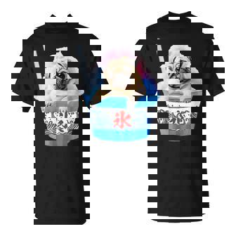 面白いtシャツ パグ かき氷 イヌ メンズ 犬好き グッズ かわいい おもしろ 面白い 服 ネタ 夏 Tシャツ - Kawaiitshirt