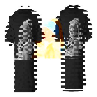 面白いtシャツ 柴犬 フェルメール わんこ メンズ 犬好き グッズ かわいい おもしろ 面白い 服 ネタ Tシャツ - Kawaiitshirt