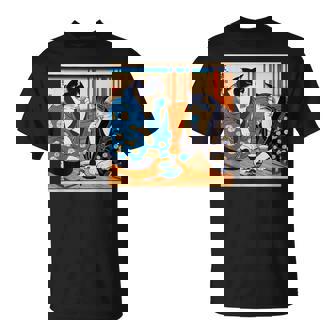 面白いtシャツ 猫 ネコ 酒 メンズ 猫好き グッズ おもしろ 面白い 服 ネタ にゃんこ 猫の下僕 浮世絵 Tシャツ - Kawaiitshirt