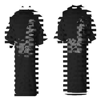 面白いイースター島のラパヌイのモアイ像 サーファーのシャカのサイン Tシャツ - Kawaiitshirt