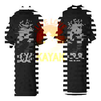 面白いカヤック愛好家 カヤックライブ ラブカヤック Tシャツ - Kawaiitshirt