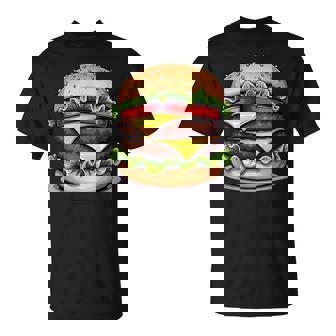 面白いチーズバーガーハンバーガーデザイン キッズ 男女兼用 Tシャツ - Kawaiitshirt
