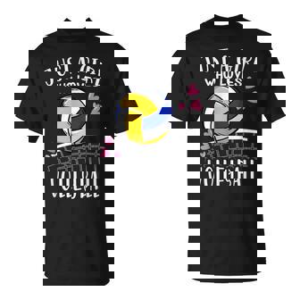 面白いバレーボール愛好家バレーボールを愛するただの女の子 Tシャツ - Kawaiitshirt