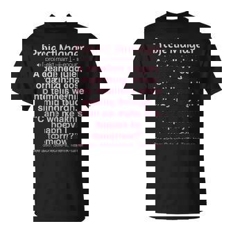 面白いプロジェクトマネージャー Tシャツ - Kawaiitshirt