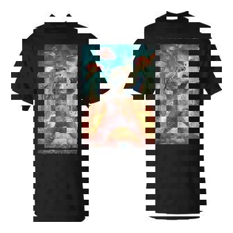 面白いレトロな日本の怪獣モンスターカワウソの自撮り写真東京ufo Tシャツ - Kawaiitshirt