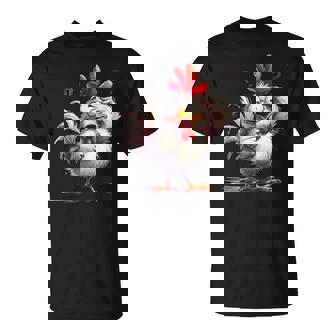 面白い動物、友人や家族のための素晴らしいチキン Tシャツ - Kawaiitshirt