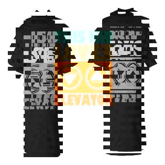 面白い引用エレベーター This Kid Loves Elevator Elevator Loves Elevator Tシャツ - Kawaiitshirt