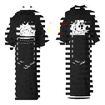 面白い猫 ポケット かわいい カワイイ キティ ラブ キャット ポケット付き Tシャツ - Kawaiitshirt