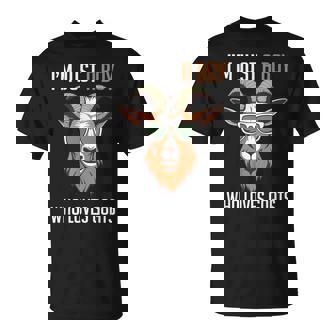 面白い農場の動物 ヤギ好き ただの少年 ヤギが大好きな人 Tシャツ - Kawaiitshirt