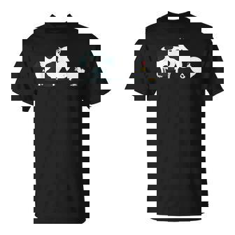 面白くてかわいい牛と鶏 牛柄 卵 漫画 Tシャツ - Kawaiitshirt